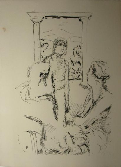 BONNARD Pierre, 1867-1947 Deux femmes, lithographie sur Arches, édition par Vollard...