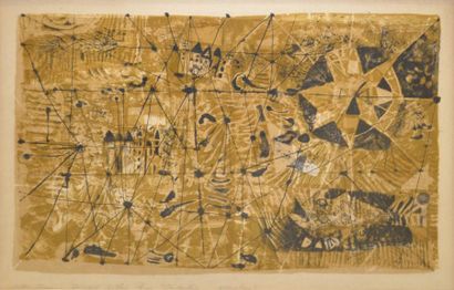 CLAVE Antoni, 1913-2005 Gargantua Navigation, lithographie en bistre (insolation),...