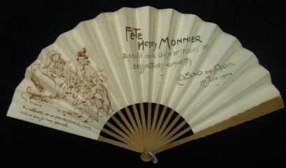 null Eventail de la Fête Henri Monnier au Casino de Paris le 1er juin 1904, au profit...