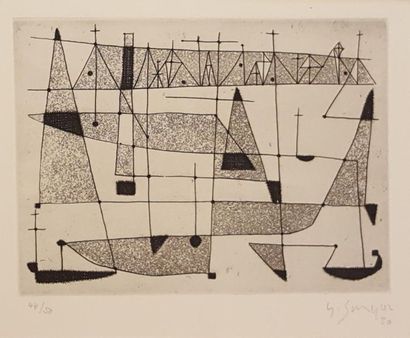 null SINGIER Gustave (1909-1984)

Composition, 1950

Eau-forte, signée et datée en...