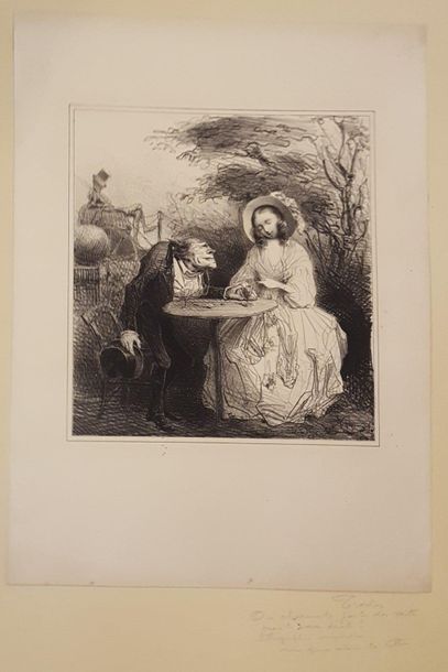null TRAVIES Edouard (1809-1869)

le couple

Lithographie

36x27 cm