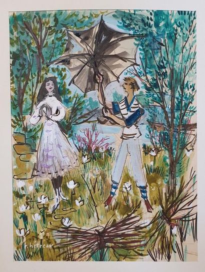 null HÉTREAU Rémi, (1913-2001)

Couple à l'ombrelle- Jeux dans l'herbe- Couple enlacé...