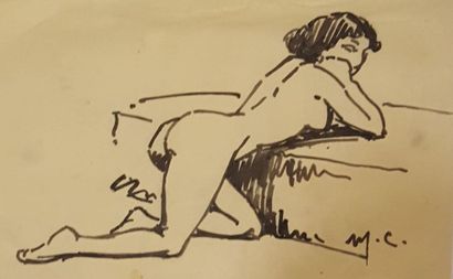 null Lot de 6 dessins:



MOPPES Van Maurice (1904-1957)

Crapouillot, 

plume, encre...