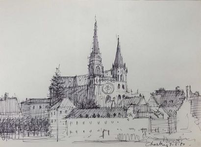 null PREKAS Paris (1926-1999)

Cathédrale de Chartres, 9-3-80

Encre sur papier,...