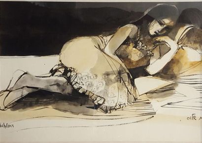 null SCHLOSS Ruth (1922-2013)

Woman lying down 

Mixed media on paper, signed lower...