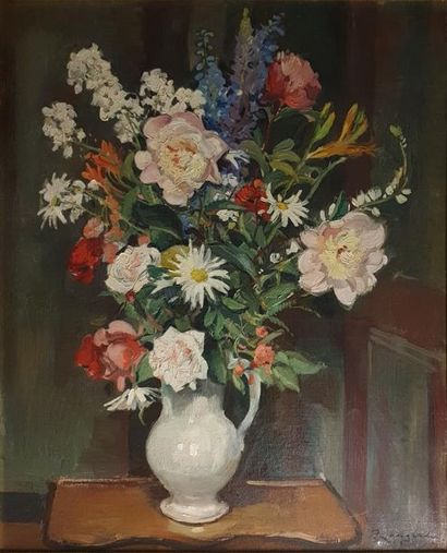 null LANGLADE Pierre, 1907-1972,

Bouquet champêtre,

huile sur toile (quelques craquelures),...