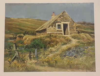 null MARONIE Georges (1866-1933)

paysage à la maisonnette 

Huile sur carton signée...