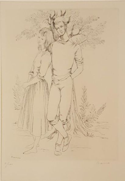 null DE BRAVURA Denyse (1918-1993)

Jeune couple

Eau-forte signée en bas à droite...