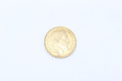 50 franc gold coin Napoleon III Tête Laurée...