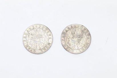 null Two silver tokens, with passing ermine, States of Brittany, 17th century



Obverse:...