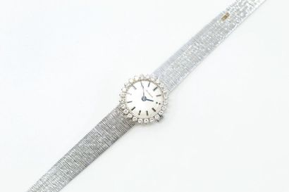 ANTHEOR ANTHEOR

Montre bracelet de dame, boîtier rond en or gris 18k (750), cadran...