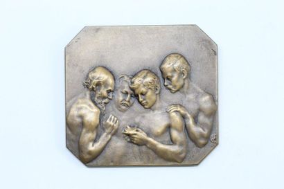 null Alexandre CHARPENTIER

Square bronze medal with folded angles from the "Société...