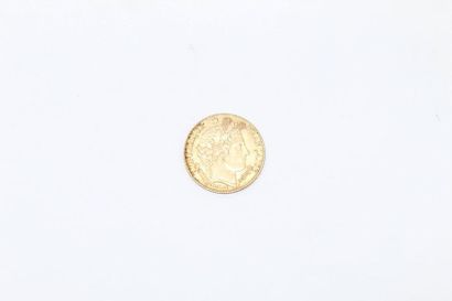 null 10 franc gold coin Cérès (1899 A)

APC. 

Weight: 3.20 g.