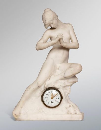 null AKERMAN Verner, 1854-1903 (Swedish School),

Nymph,

sculpture in white marble...