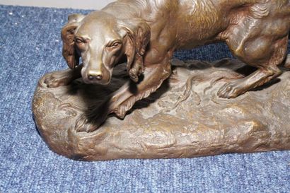 null MOIGNIEZ Jules, 1835-1894

Épagneul

bronze à patine brune nuancée (traces d'usures...