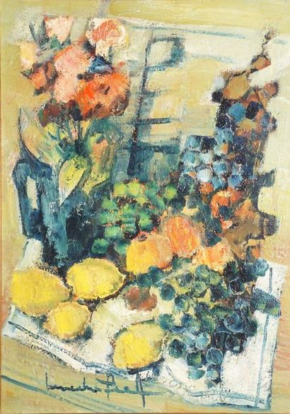 null PIEL Michel, born in 1930,

Fruit still life,

oil on canvas, signed down in...