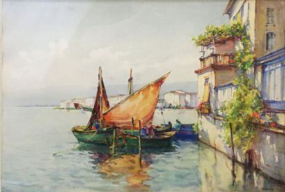 null ROSENSTOCK Isidore (1880-1956)

Le départ des pêcheurs,

Aquarelle, signée en...