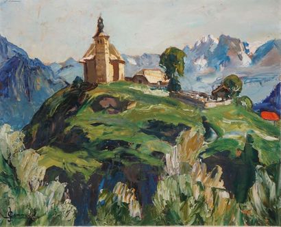 null COMMUNAL Joseph Victor, 1876-1962,

Mont Saxonnex, Haute Savoie,

oil on panel,...