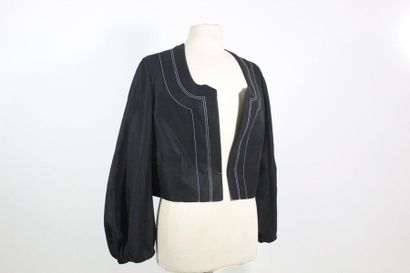 Yves Saint LAURENT YVES SAINT LAURENT

Black jacket in linen and silk with white...