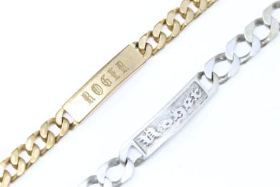 null Silver Bracelet engraved Roger. 

It comes with a silver-plated bracelet engraved...