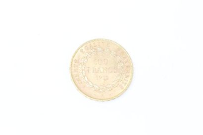 null Pièce en or de 100 francs Génie tranche Dieu Protège la France. (1912 A)

TTB.

Poids...