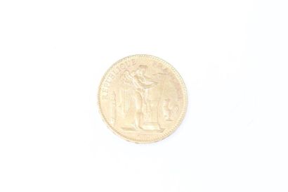 null Pièce en or de 100 francs Génie tranche Dieu Protège la France. (1911 A)

TTB.

Poids...
