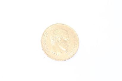 null Gold coin of 100 francs Napoleon III bare head (1857 A).

TB to APC.

Weight...