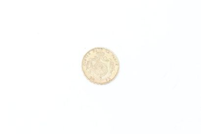 null Pièce en or de 20 francs Leopold II tête nue 1877.

Poids : 6.45 g.