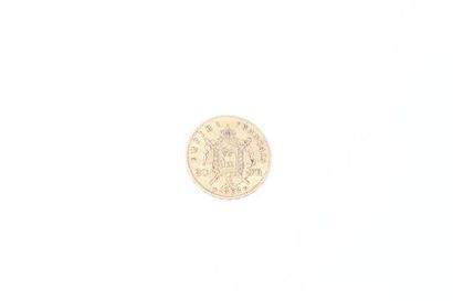 null Pièce en or de 20 francs Napoléon III tête laurée (1862 BB). 

Poids : 6.42...