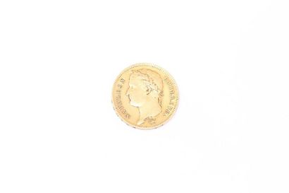 null Gold coin of 40 francs Napoleon head laureate, French Empire (1811 A).

APC.

Weight...