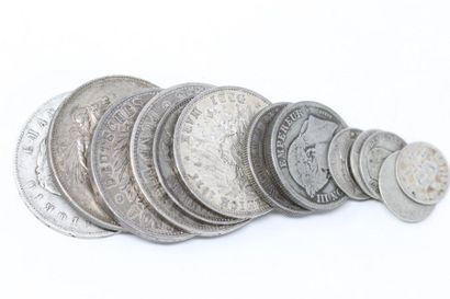 null Set of 19th century silver coins 

UNITED KINGDOM 1 Victoria Crown in effigy...