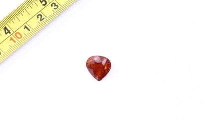 null Garnet with orange heart. 

It comes with a metal frame.

Weight: approx. 11.70...