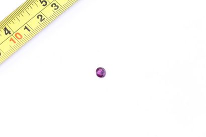 null Oval garnet.

A metal frame is attached to it. 

Weight: approx. 1.05 ct