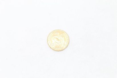 null Gold coin of 20 francs au Coq. (1907)

APC to SUP. 

Weight: 6.45 g. 