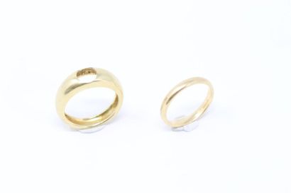 null Wedding ring in 18k (750) yellow gold. 

Finger size : 55. 

An 18k (750) yellow...