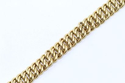 null 18k (750) yellow gold bracelet with american mesh. 

Wrist circumference: 19...