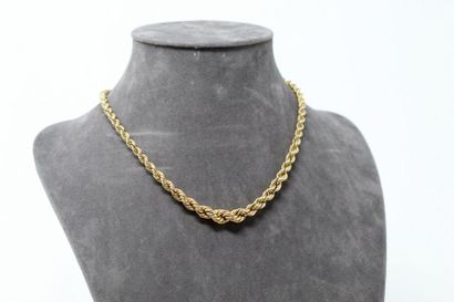 null 18k (750) yellow gold necklace braided in fall 

Neck size: 46 cm - Weight:...