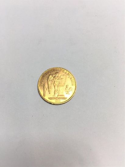 null Gold coin of 20 francs Genie (1895 A)
Weight: 6.45 g. 