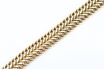 null 18k (750) yellow gold bracelet with double chain link.

Wrist circumference:...