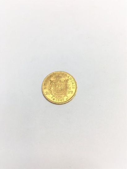 null Pièce en or de 20 francs Napolèon III tête laurée (1867 BB)
Poids : 6.45 g....