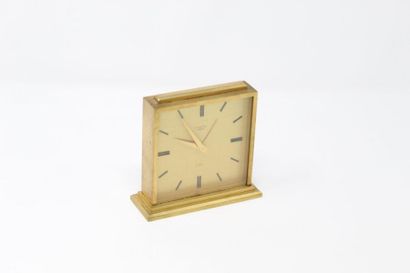 LANCEL LANCEL 

Desk alarm clock in bronze and gilt metal, indexes sticks on a gilt...