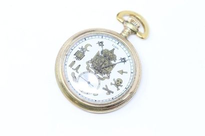 ELGIN ELGIN 

Gusset watch in gilded metal, dial with white background decorated...