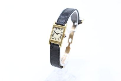CARTIER CARTIER 

Ladies' wristwatch, rectangular case in 18k (750) yellow gold,...
