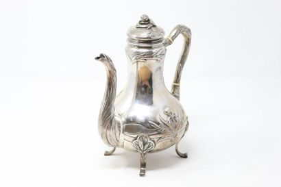 COIGNET Louis COIGNET Louis 

Coffee pot in silver (Minerva), with Art Nouveau decoration...