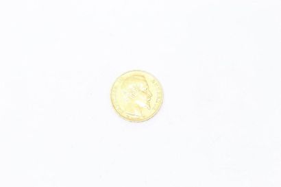 null Gold coin of 20 Francs Napoleon III (1857 A)

TB to APC

Weight: 6.45 g.
