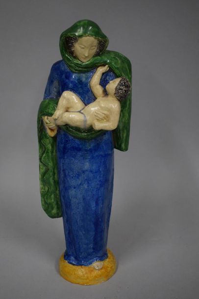 null Victor CANALE (1883-1959) & MULLER 

Maternity ward. 

Proof in polychrome glazed...