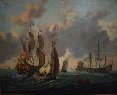 XIXth CENTURY SCHOOL

Sailboats

Oil on canvas...