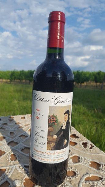 null Lot de 2 caisses de 12 bouteilles Château Génisson 1ères Côtes de Bordeaux rouge,...