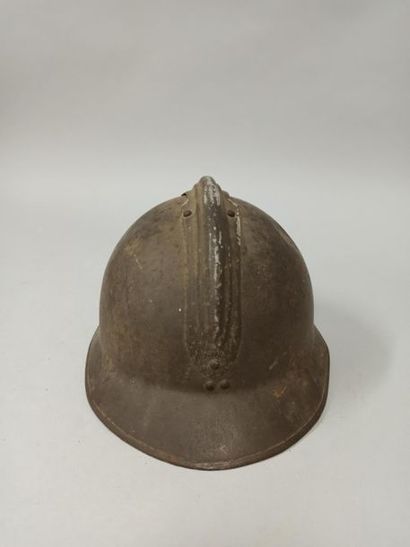 null Adrian helmet, model 1926 for Infantry, with its leather. Sinking.
