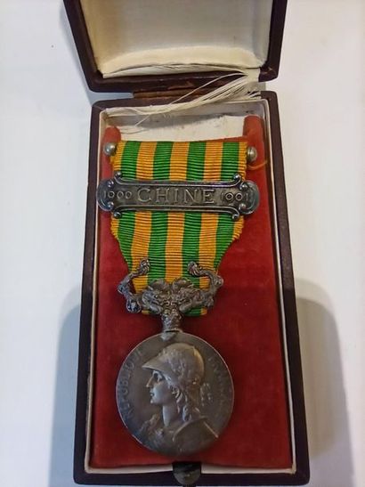 Médaille de Chine 1900-1901en argent, d'ap....
